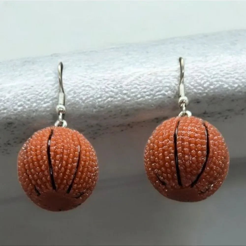 Basketball Earrings Ball Sports Mom Sister Team Jewelry NBA Fan Women's Jewelry